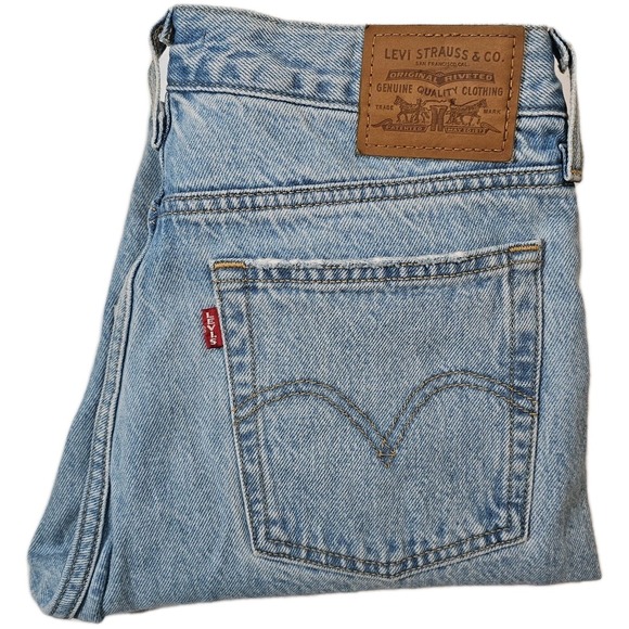 Levi's Jeans Women Sz  27x27 Wedgie Straight High Rise Distressed Blue - Picture 1 of 9